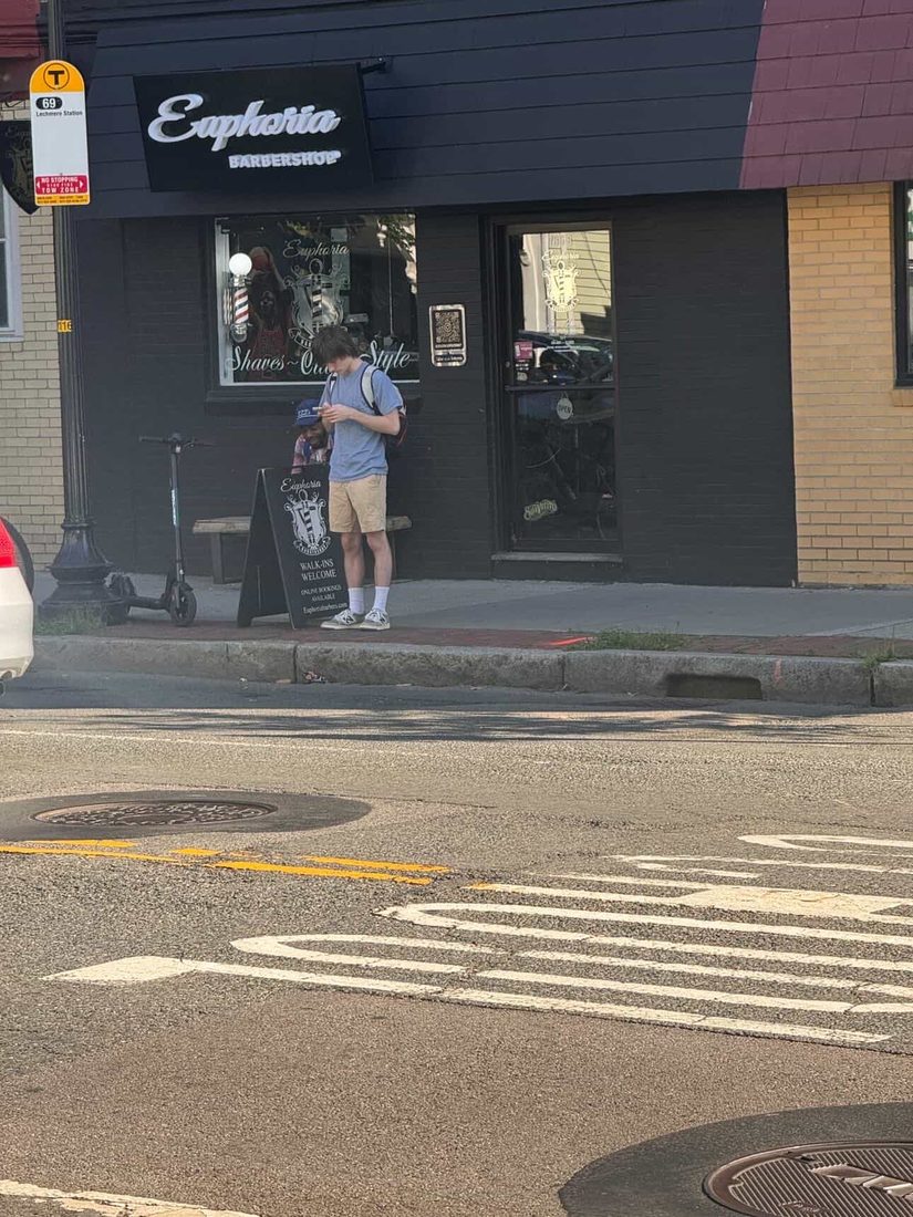 Outside Euphoria Barbershop — Cambridge St