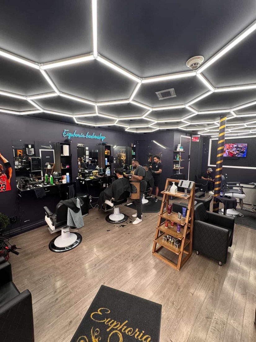 Inside Euphoria Barbershop